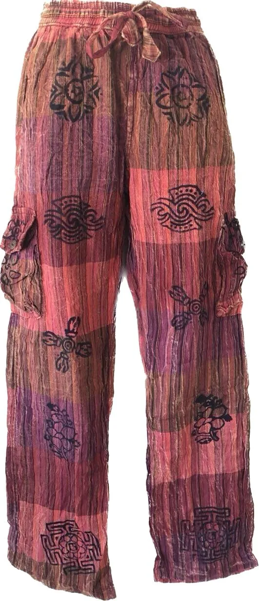 

Karma Handicrafts Patchwork Unisex Hippie Gypsy Cotton Trouser Yoga Festival Pants Nepal 503