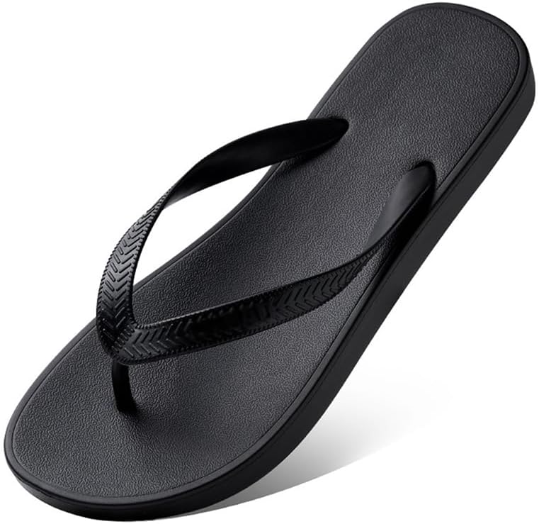 

Сандалии BYDZKJ с елочкой, верх из мягкого пластика, мужские шлепанцы для летнего отдыха, удобные и мягкие, антискользящие пляжные шлепанцы с узором 'елочка', черный