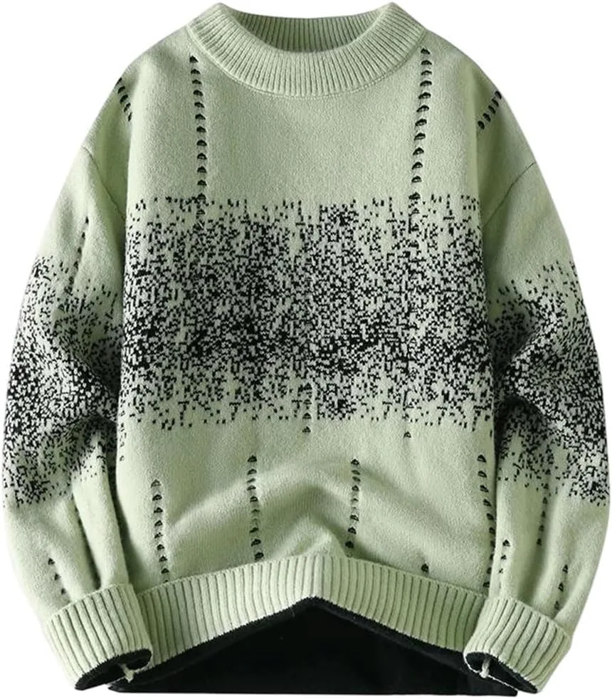 Мужской зимний вязаный свитер oversized мягкий теплый