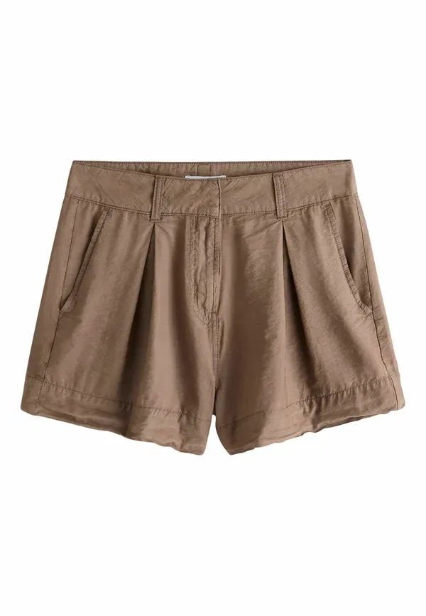 Шорты Next, Regular fit washed chino shorts, цвет шоколадный браун — фото 4