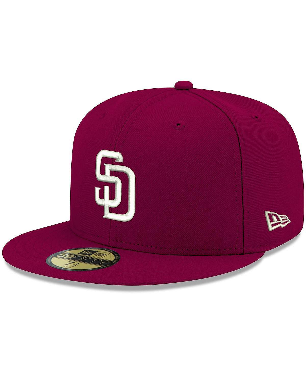 

Мужская приталенная шляпа Cardinal San Diego Padres Logo белая 59FIFTY New Era