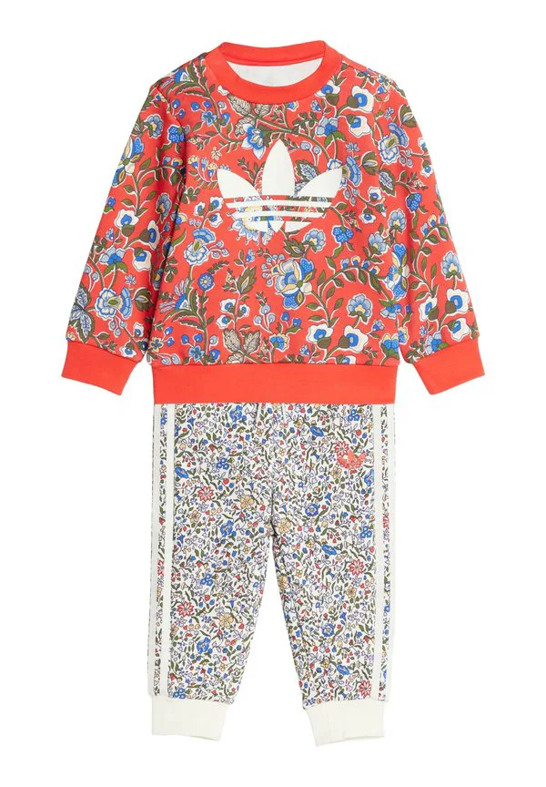 Футболка с принтом crew set Adidas Originals, Semi Lucid Red/Multicolor