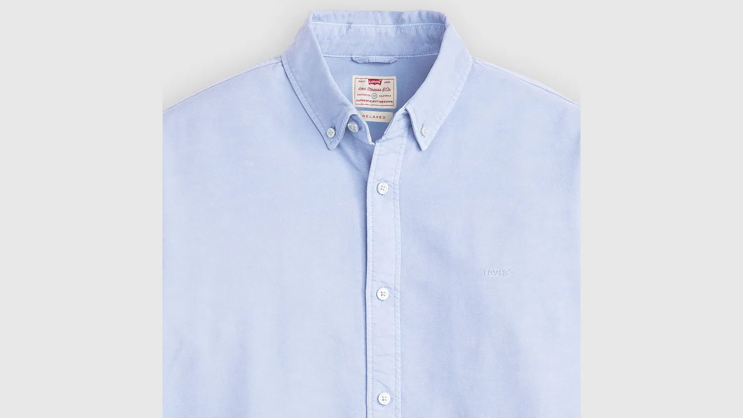 Настоящая рубашка на пуговицах Levi's, Blue — фото 4