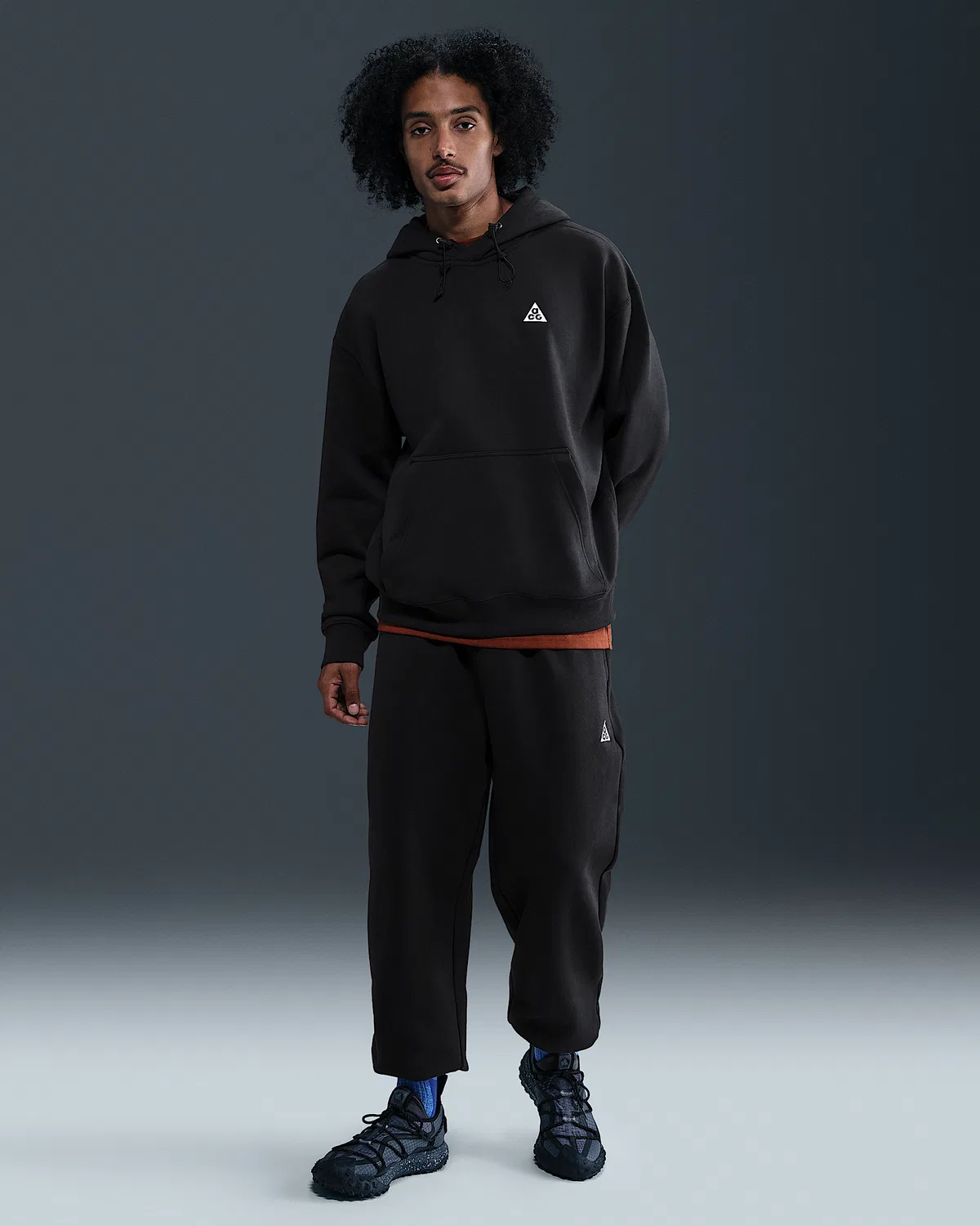 Пуловер худи Nike ACG "Tuff Fleece", Black/Anthracite/Summit White — фото 4