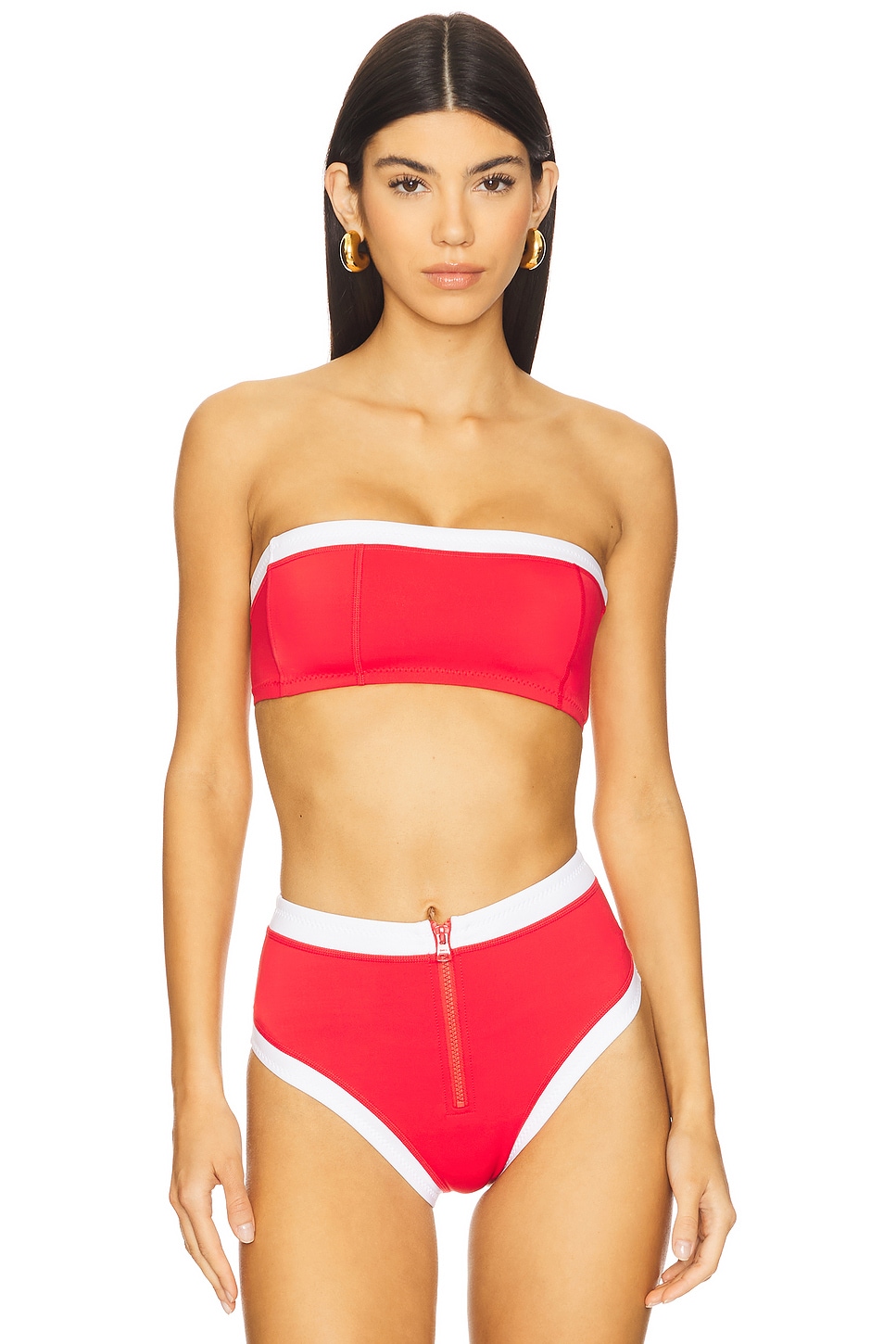 

X revolve зое верх бикини Gigi C, red & white