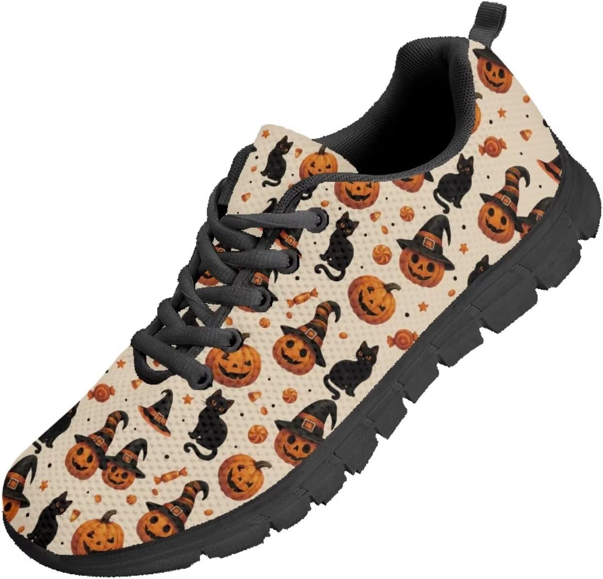 

Мужские кроссовки Funnydude Funny Print для ходьбы, легкие тренировочные кроссовки, повседневные удобные теннисные туфли, Halloween Pumpkin