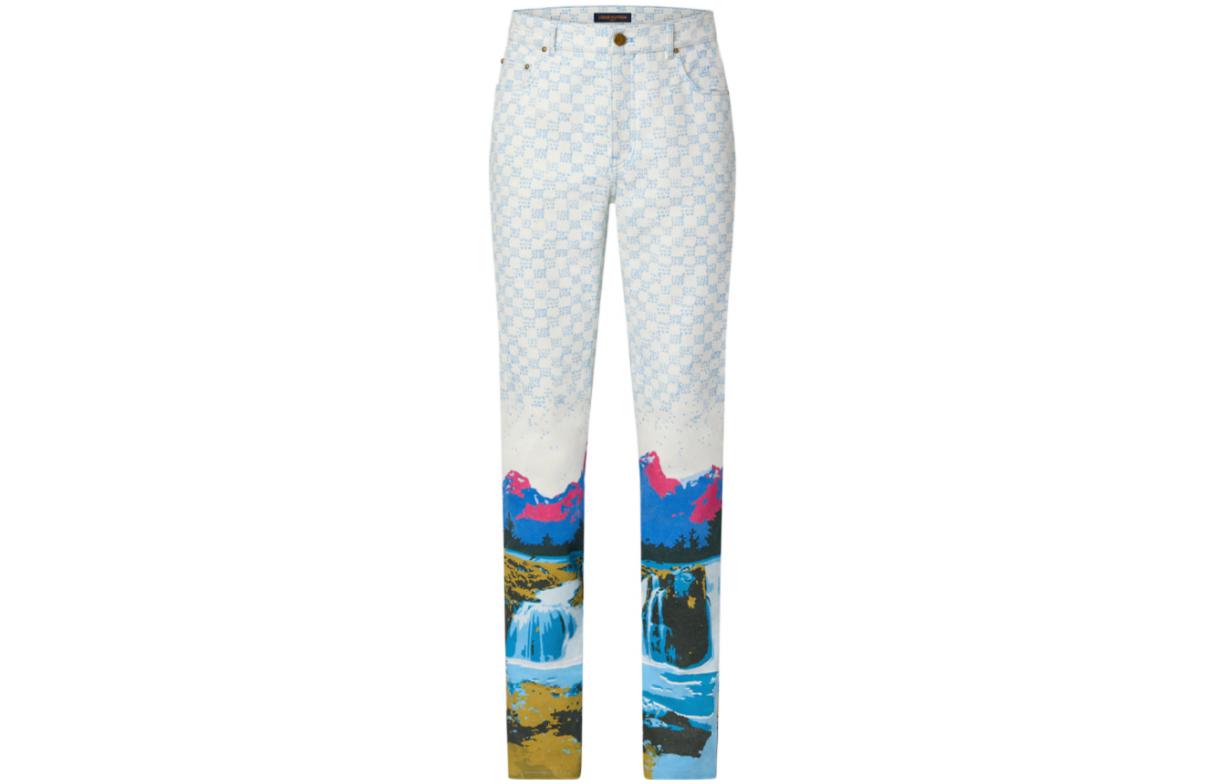 

Новые квартальные продукты LV Jeans Men White Louis Vuitton, белый