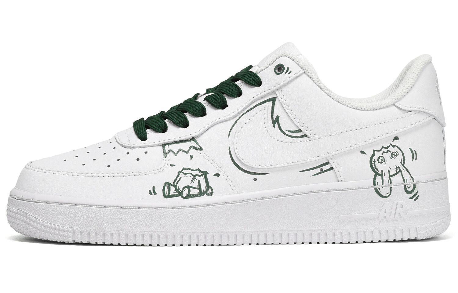 

Кроссовки Nike Air Force 1 Skateboard Shoes Men Low-Top White/Green, зеленый