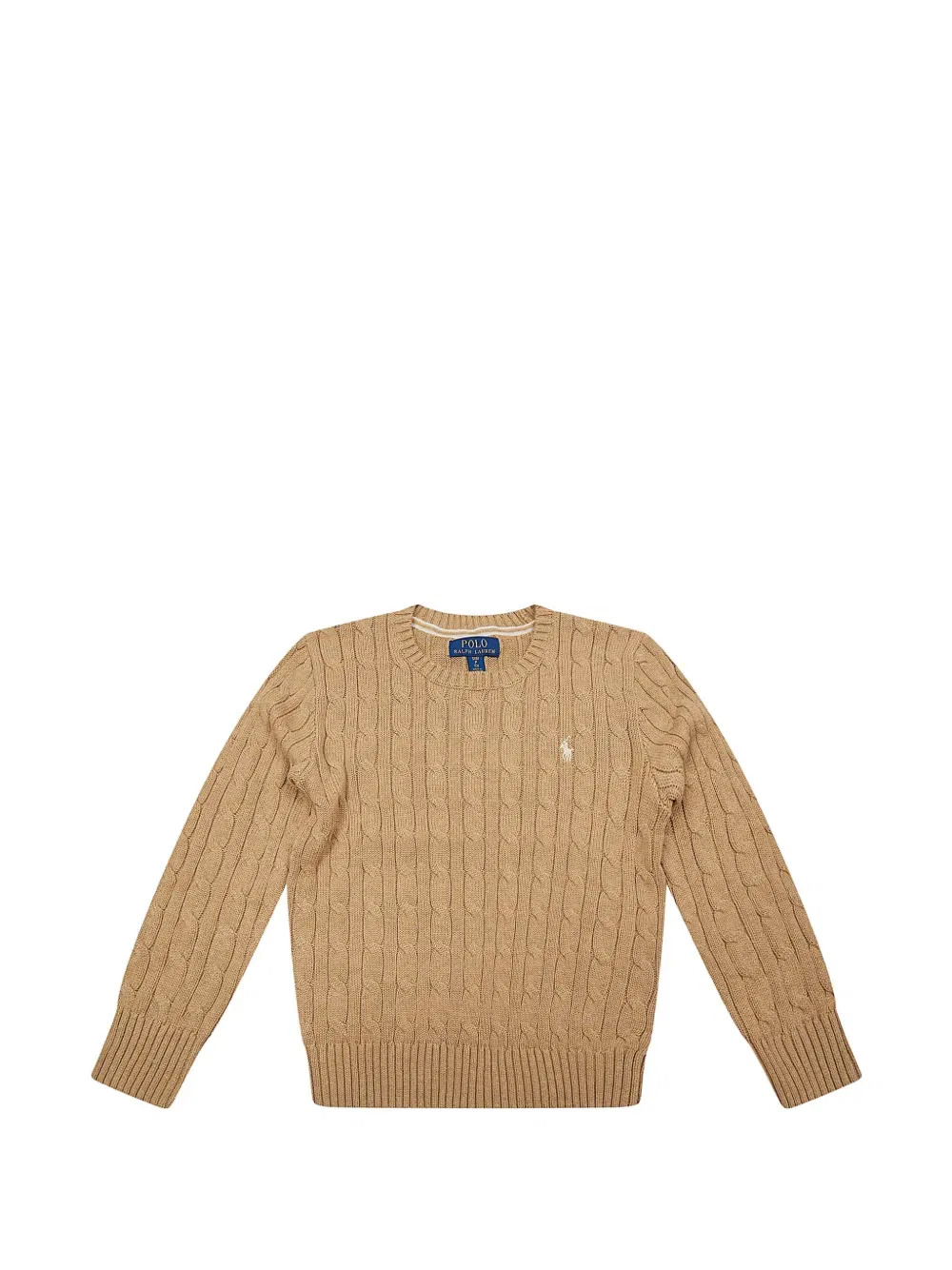 Свитер крупной вязки с круглым вырезом Polo Ralph Lauren Kids, нейтральный