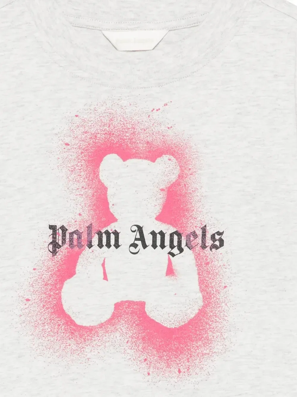 Футболка с принтом Teddy Palm Angels Kids, серый — фото 3