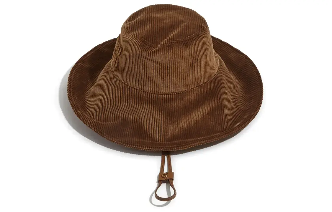 

Хлопковая шляпа-ведро мужская коричневая MIU MIU