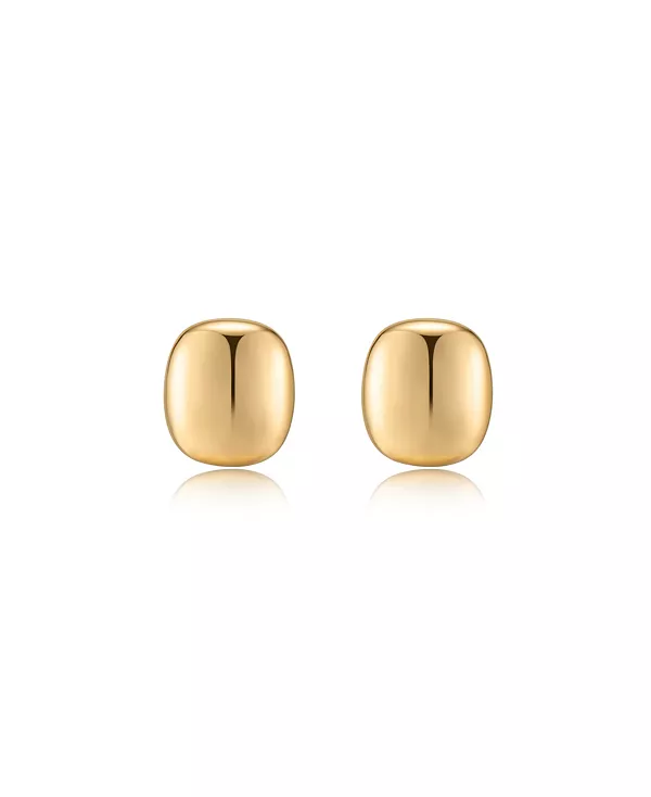 

Минималистичные изогнутые квадратные серьги-гвоздики Ettika, gold