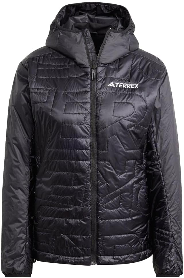 

adidas Женская утепленная куртка Terrex Xperior Varilite Primaloft с капюшоном, Black