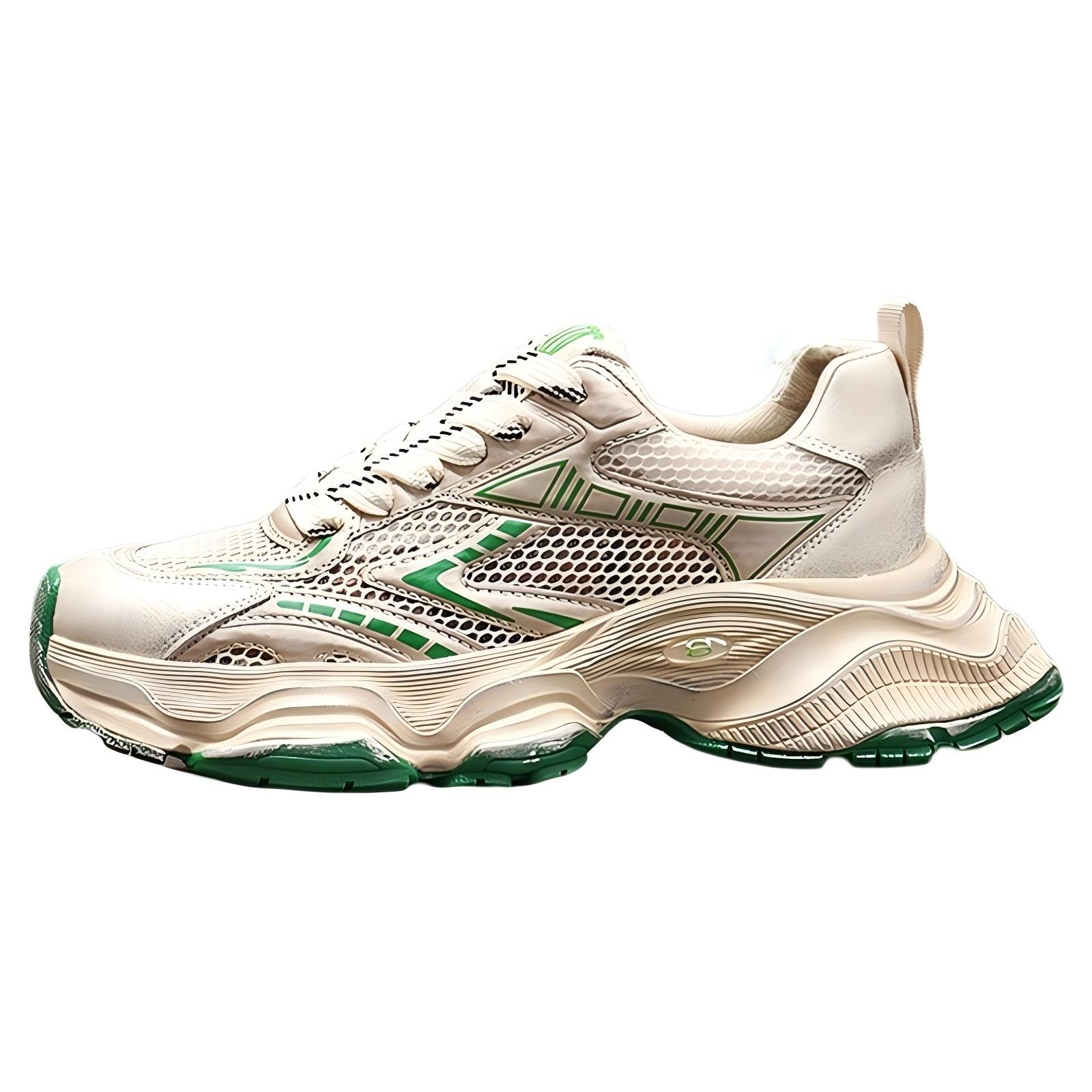 

ZUOSAISI Водонепроницаемые и дышащие легкие низкие массивные кроссовки для мужчин с эффектом увеличения роста - бежево-зеленые, цвет Beige Green