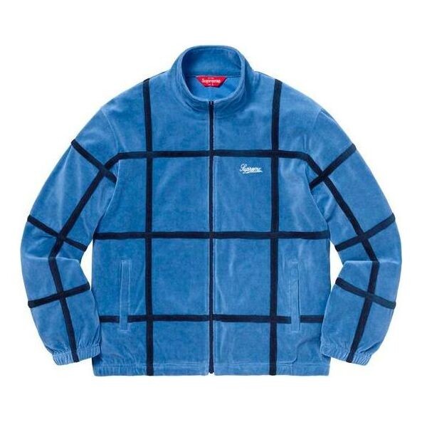 

Куртка grid taping velour jacket 'blue black' Supreme, синий