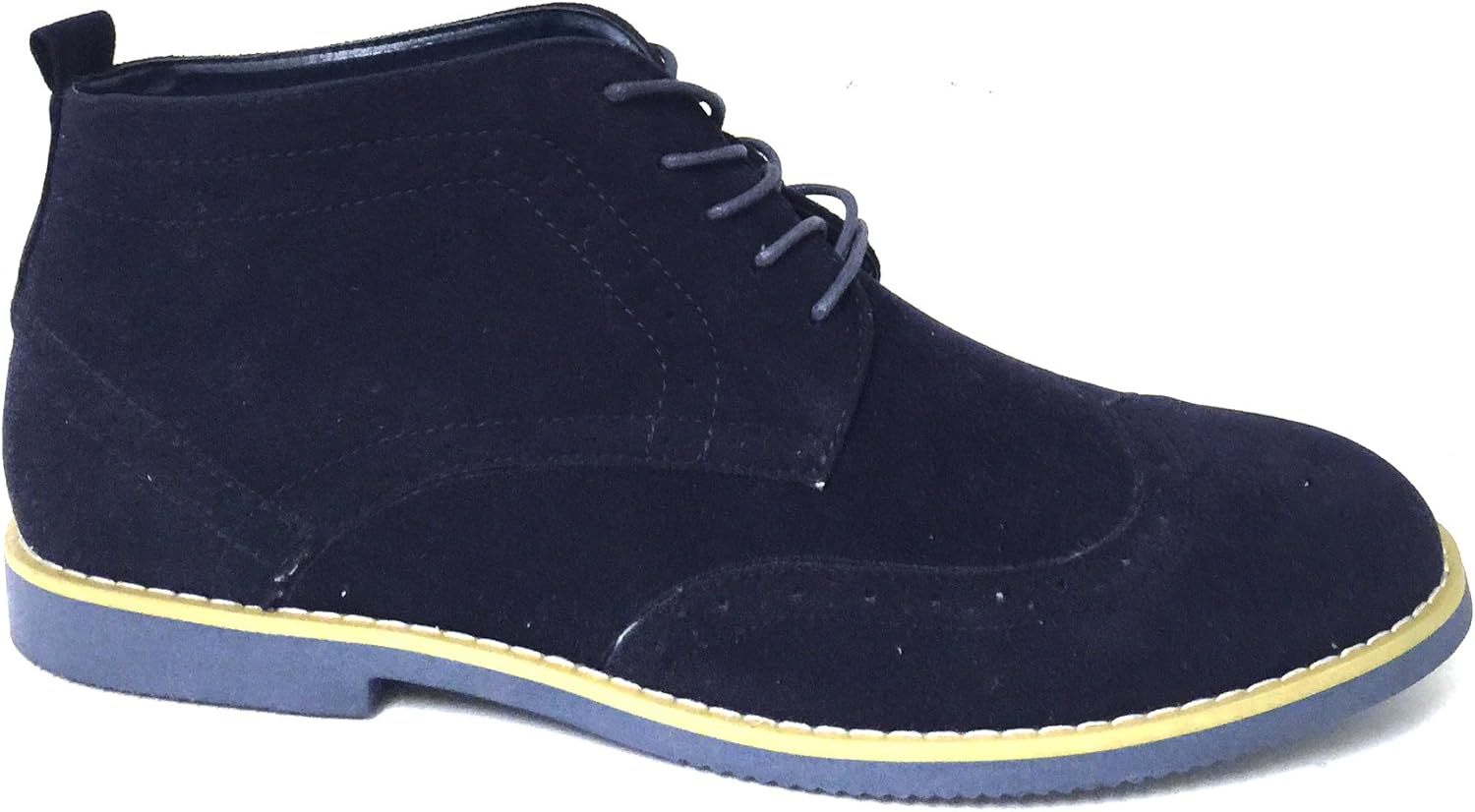 Мужские ботинки DT3A на щиколотку Oxfords с крыльями, классические броги, шнуровка, замша, подкладка из кожи, повседневные челси Alberto Fellini, темно-синий — фото 2
