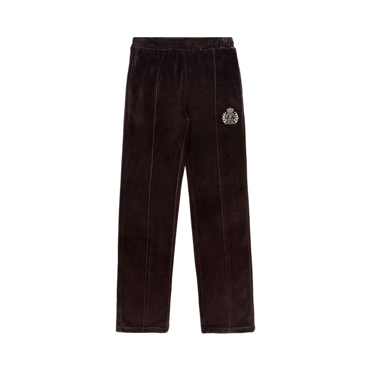 

Брюки Sporty & Rich Sporty & Rich NY Crest Velour Track Pants Chocolate, коричневый