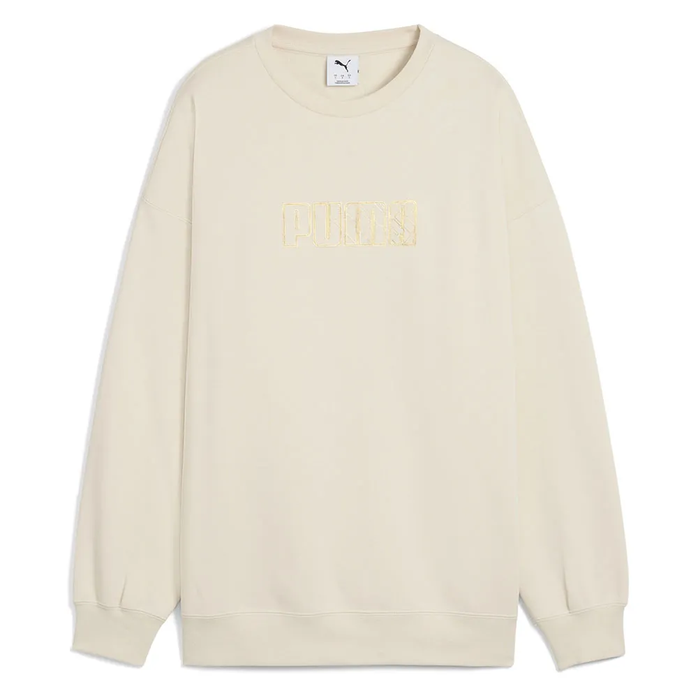 

Толстовка Puma Maximal Metallic Oversized, бежевый