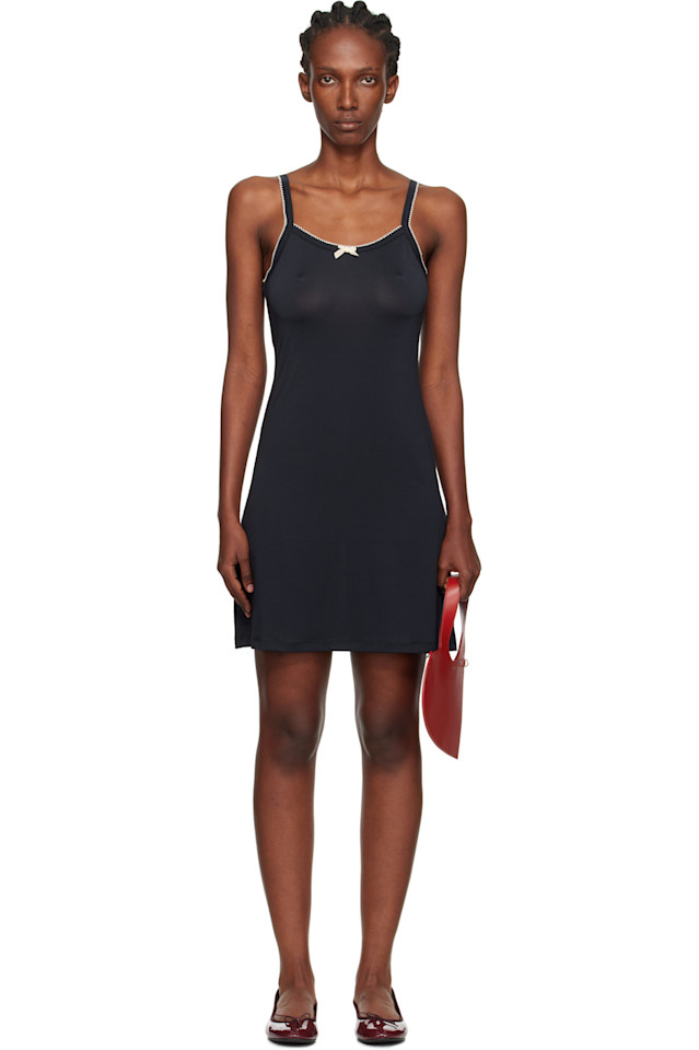 

Мини-Платье из трикотажа Caro Editions, черный