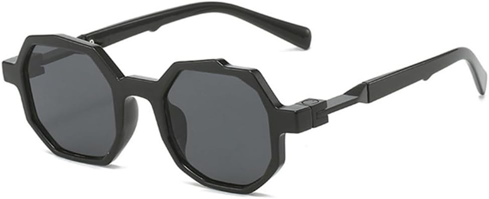 

Женские солнцезащитные очки в форме маленького многоугольника неправильной формы с прозрачными градиентными линзами и защитой от УФ-излучения UV400, мужские солнцезащитные очки в стиле панк LANGSER, Black Gray