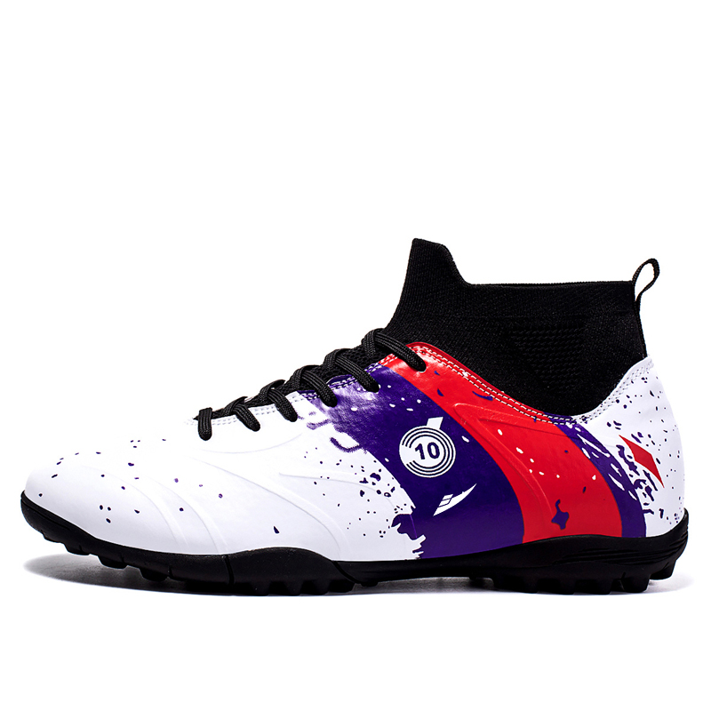 

Kuding Унисекс футбольные бутсы высокие Aqua/White/White Turf/Black, цвет White Turf
