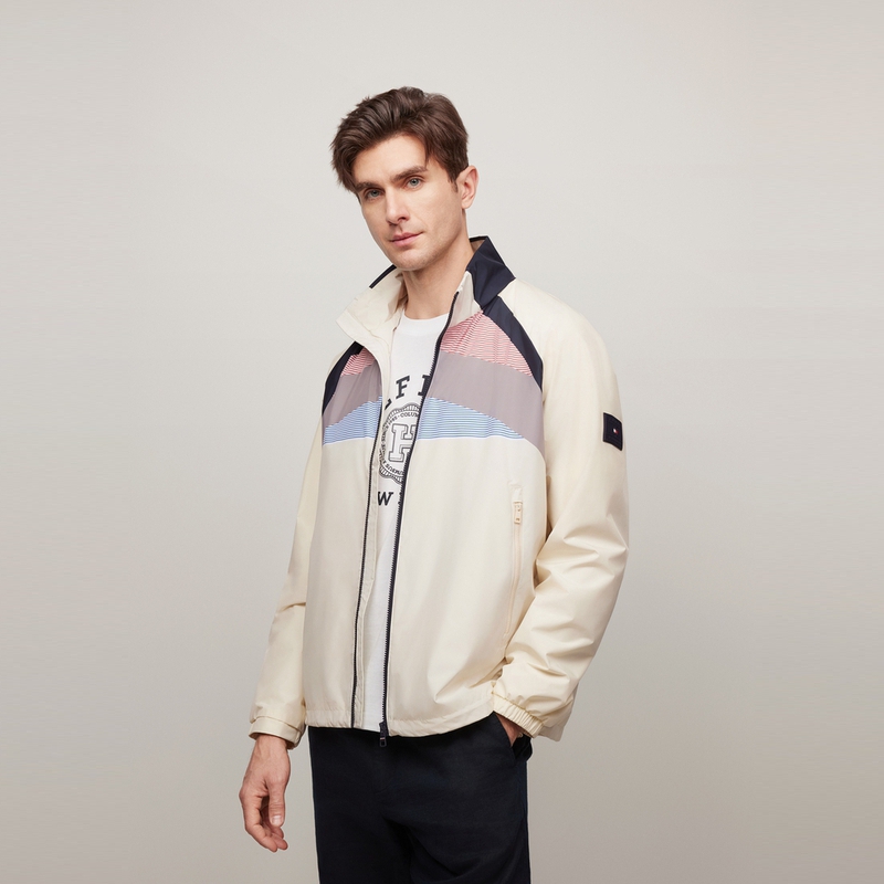 Куртка мужская Ecru Patchwork Tommy Hilfiger, Ecru Patchwork 0K4 — фото 4