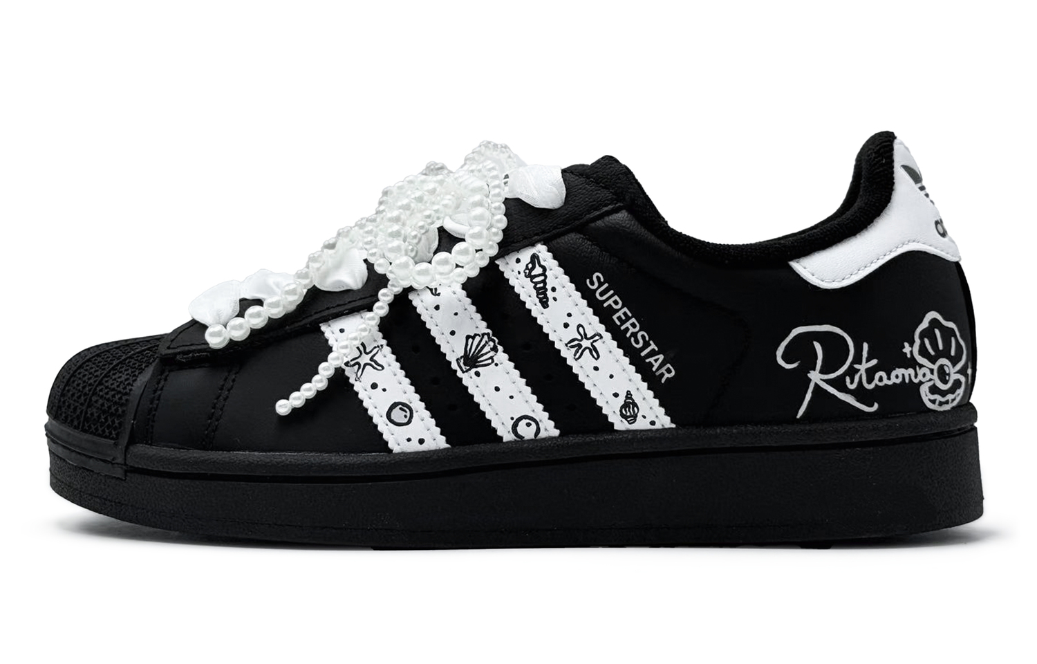 

Adidas Originals Superstar 2 Sweetheart Oreo низкие детские скейтбординг кроссовки black для подростков