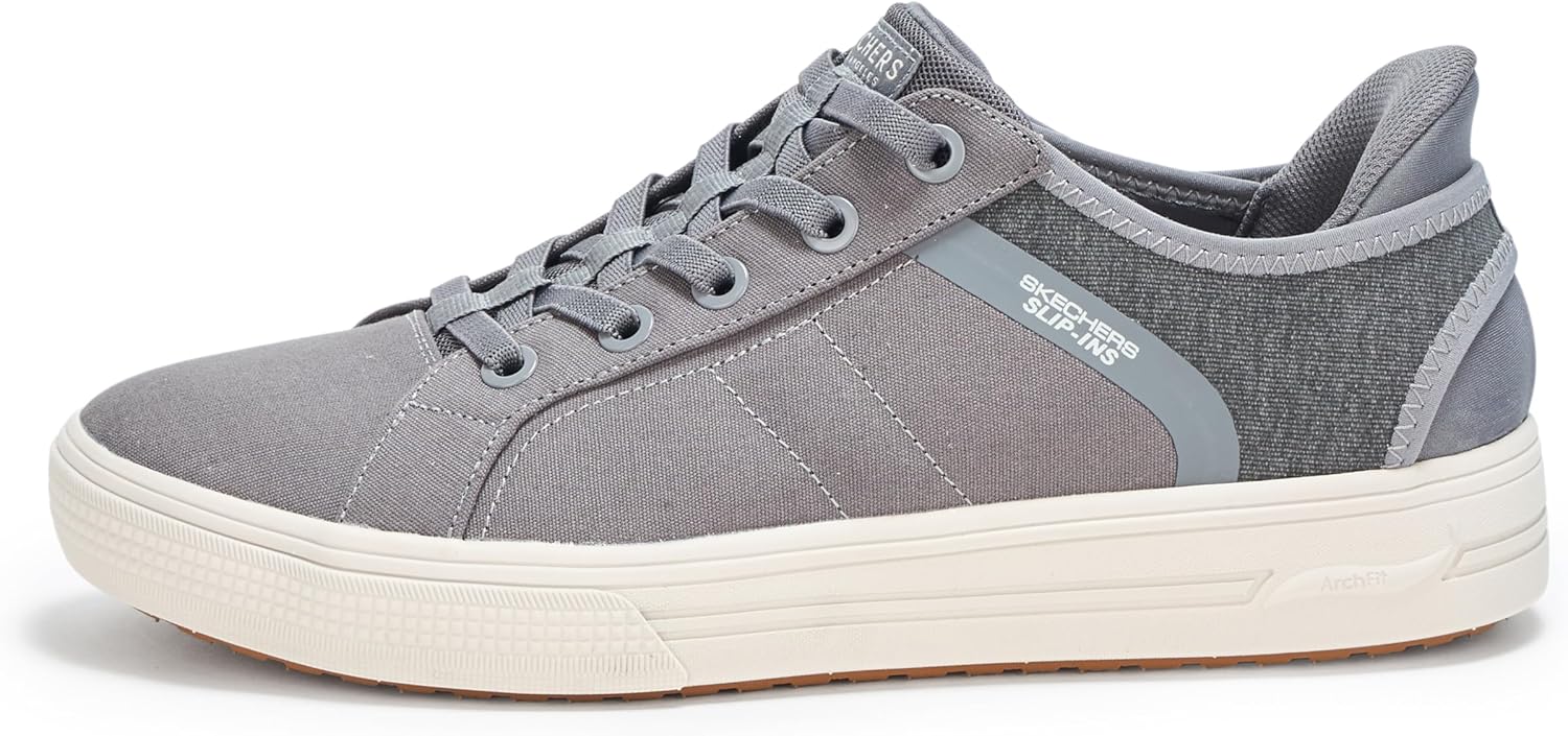 Мужские слипоны Skechers Arch Fit Arcade - Good 2 See без лишних движений, серый — фото 2