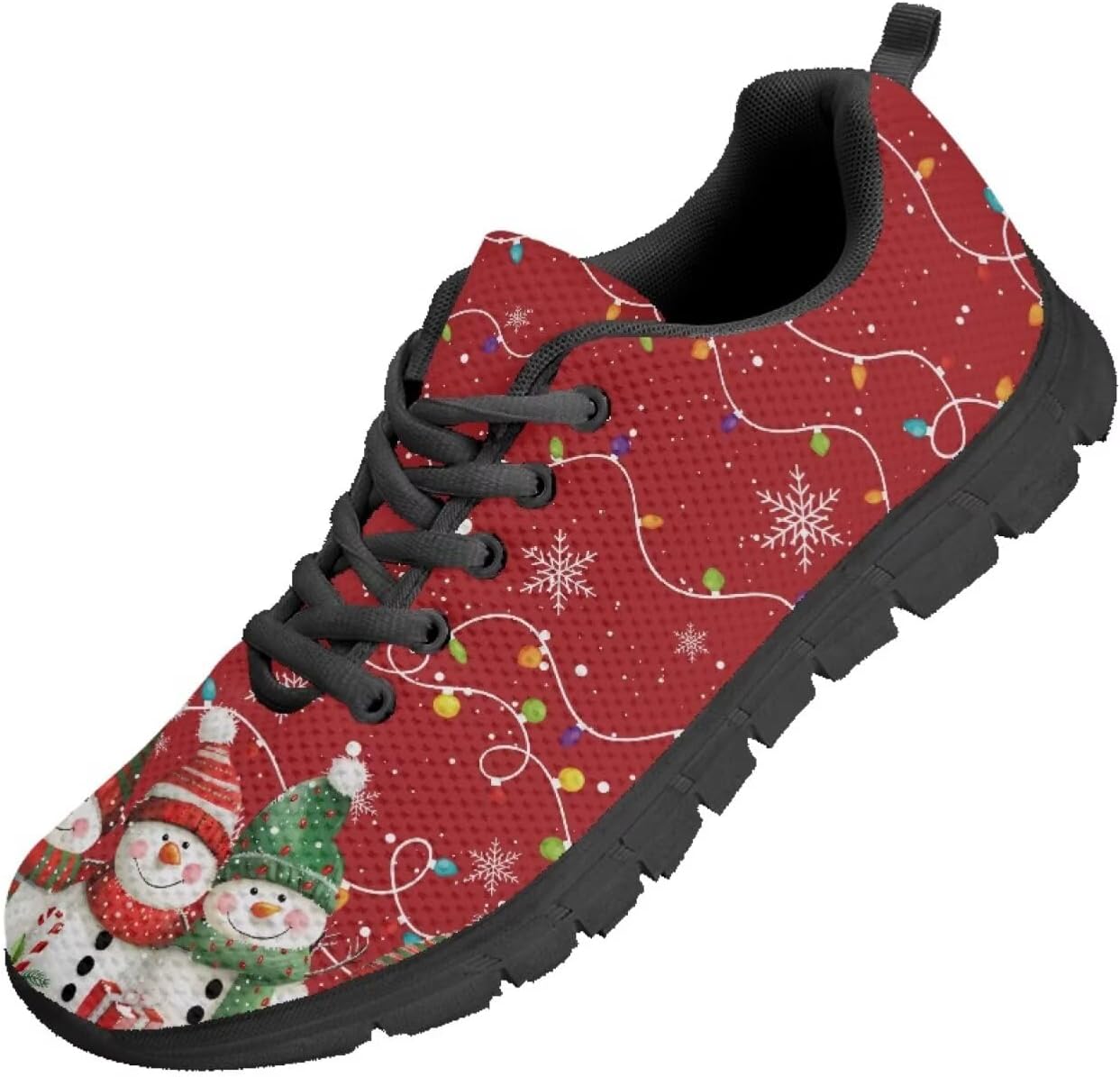 

Мужские теннисные кроссовки Funnydude Funny Print, повседневные комфортные легкие дышащие сетчатые кроссовки, Snowman