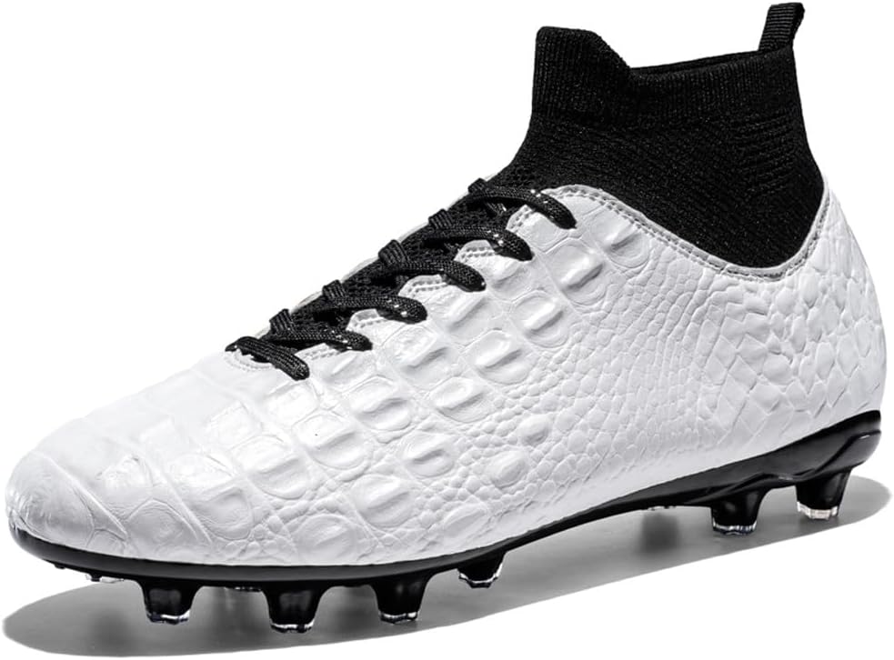 

Высокие спортивные кроссовки VAXAV Unisex с футбольными шипами, футбольные бутсы с длинными шипами, кроссовки для футбола AG, белый