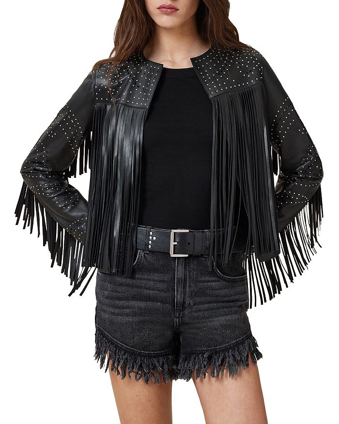 

Кожаная куртка Asta ALLSAINTS, черный