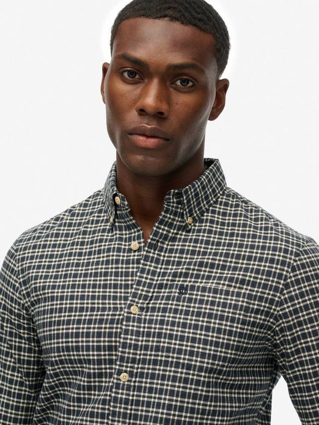 Премиальная клетчатая рубашка оксфорд Superdry, Navy Marl — фото 4