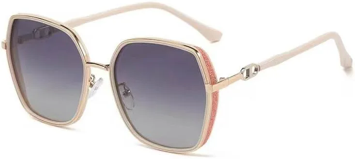 

Женские солнцезащитные очки, YOIGE, ретро-солнцезащитные очки в круглой металлической оправе с защитой от УФ-излучения, модель «кошачий глаз», 53 мм DXSHENG, Apricot