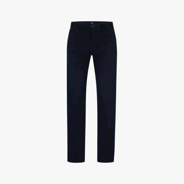 

Брюки-Чиносы Slim-Fit прямого кроя из эластичного хлопка Boss, синий