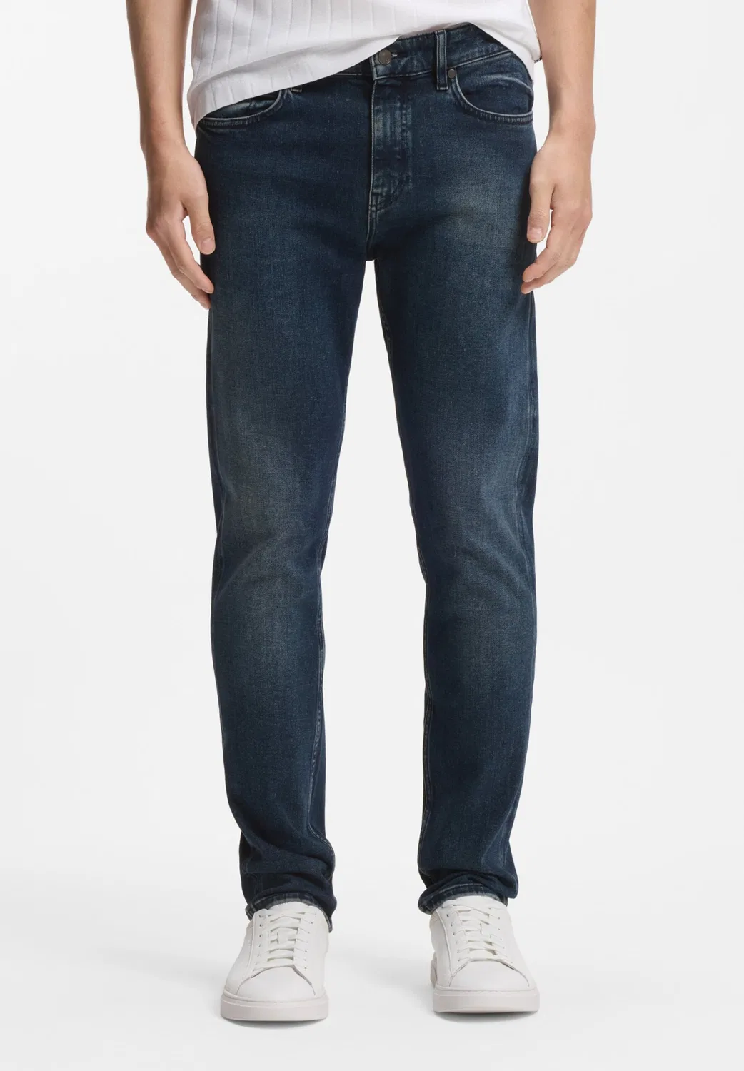 Джинсы Boss Slim fit Delaware синего цвета — фото 2