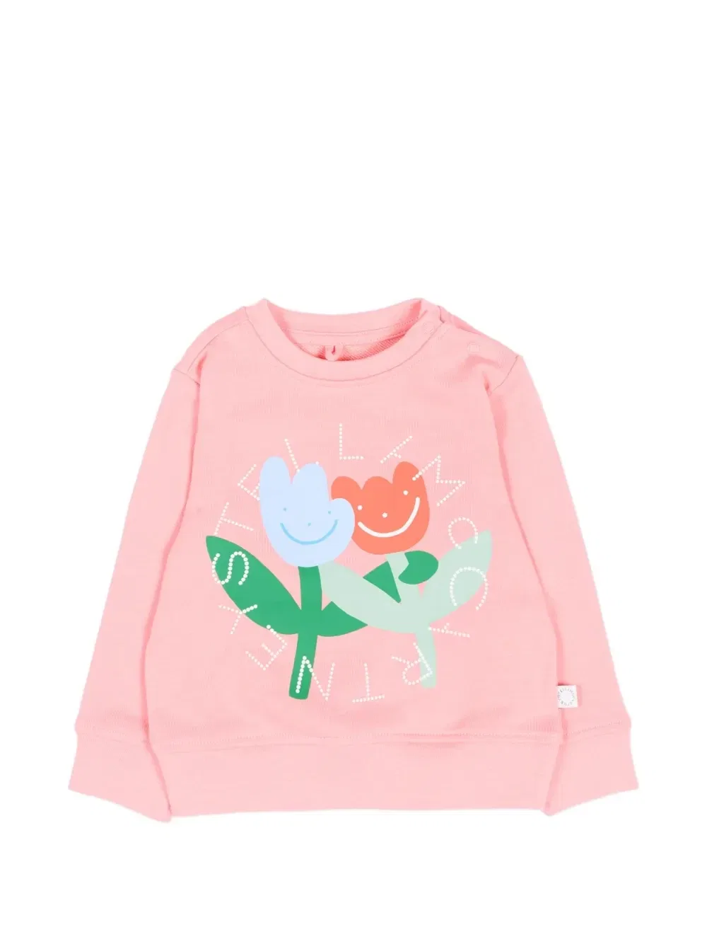 Толстовка с круглым вырезом и цветочным принтом Stella McCartney Kids, розовый