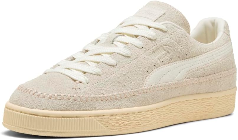 Мужские замшевые мокасины PUMA с шнуровкой, повседневные кроссовки - белые — фото 2