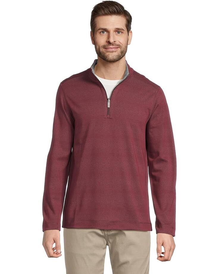 

Свитер Johnston & Murphy XC4 Performance Reversible Quarter-Zip, цвет Burgundy/Charcoal
