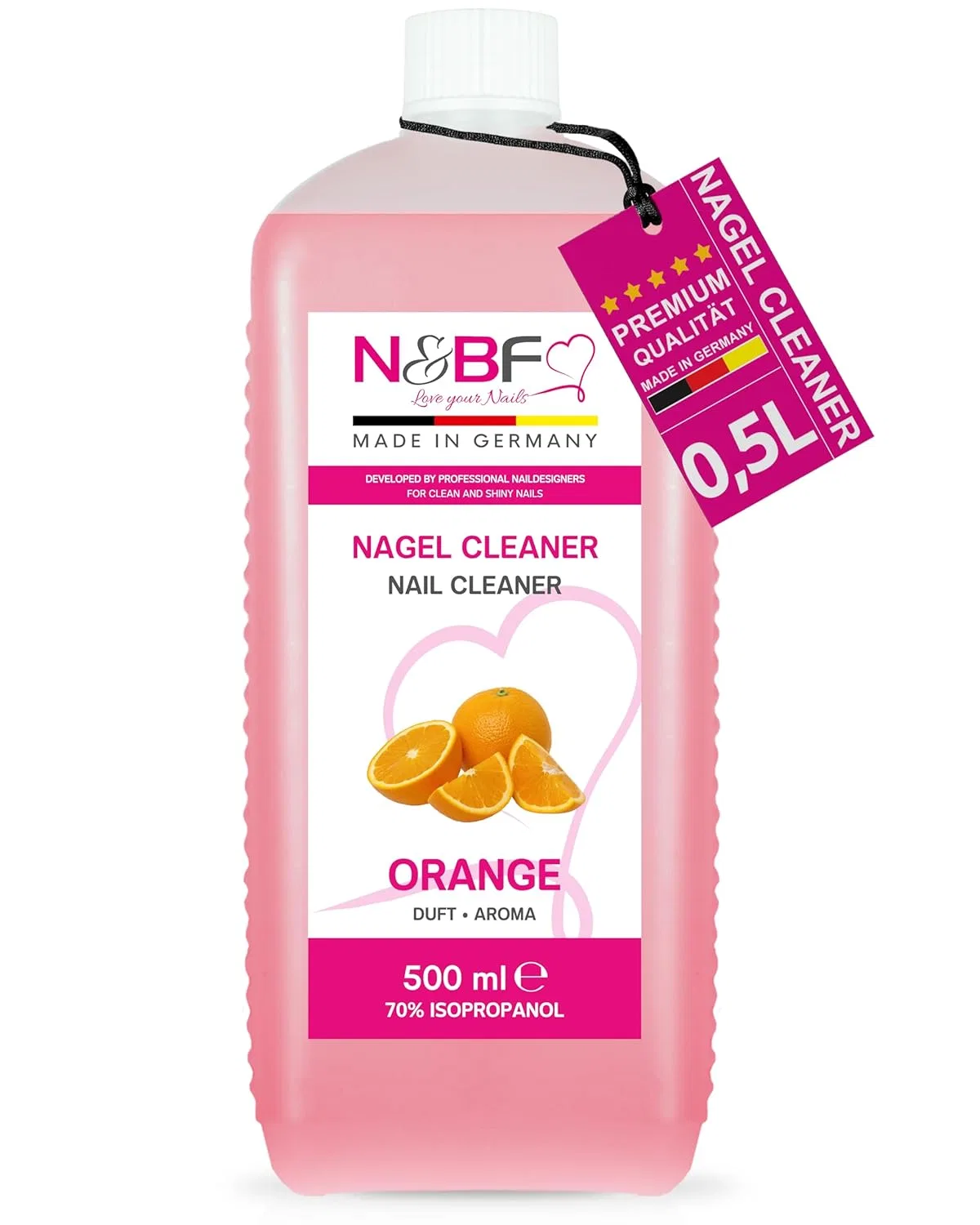 Очиститель для ногтей N&BF с ароматом апельсина 500 мл Nails Factory