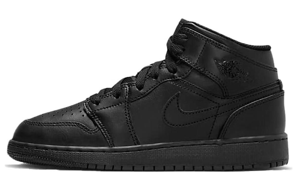 Кроссовки Jordan 1 Mid Triple Black GS