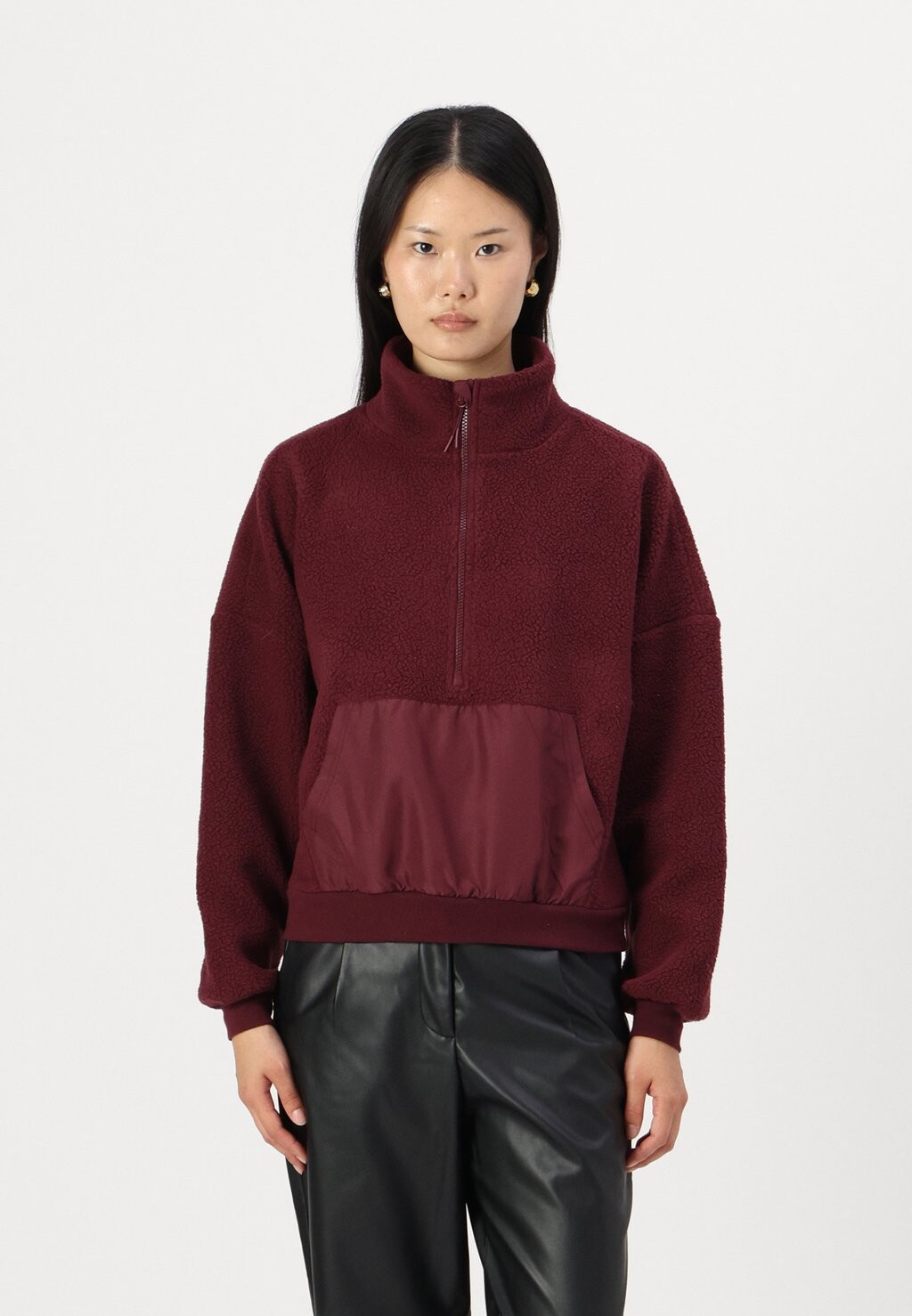 

Флисовый джемпер ONLLIA LIFE HALF ZIP ONLY, бордовый