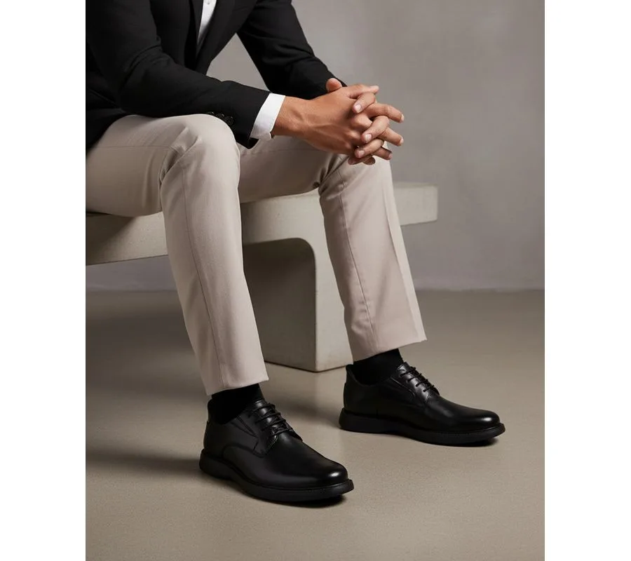 Мужские кожаные классические оксфорды North Street с технологией Hands-Free Slip On Marc Joseph New York, черный napa leather — фото 3