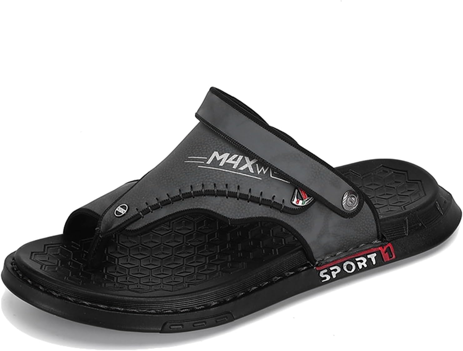 

Летние мужские ортопедические шлепанцы при бурсите, удобные тапочки для ходьбы при фасциите, пляжные сандалии для косточки большого пальца Wcxty, серый