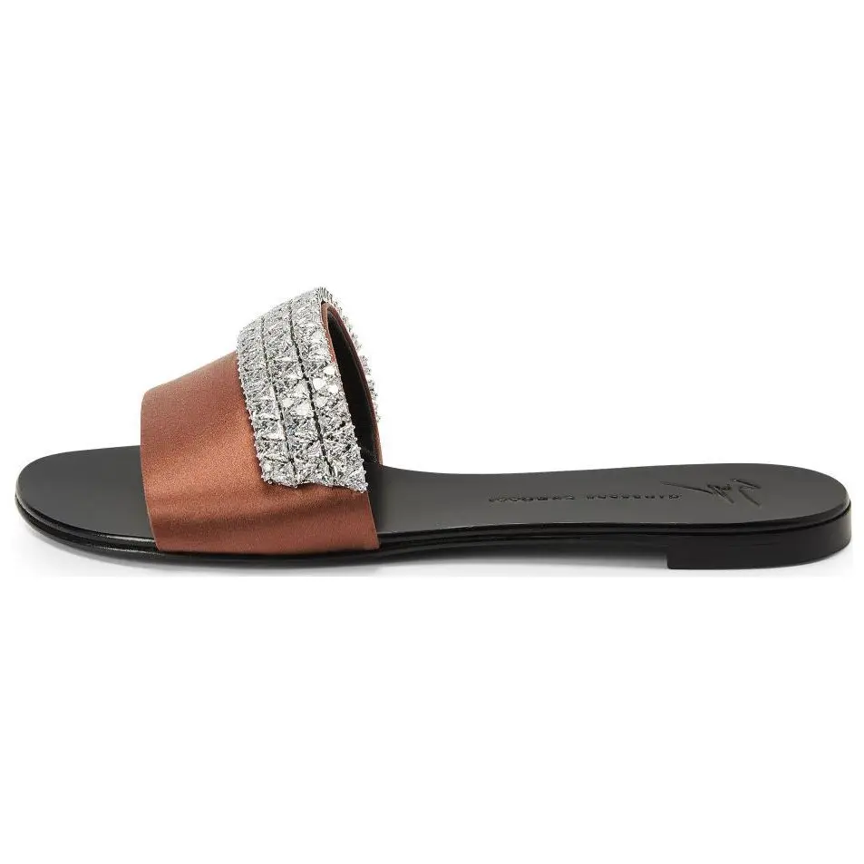 Сандалии женские Tesy, украшенные стразами Giuseppe Zanotti, Brown