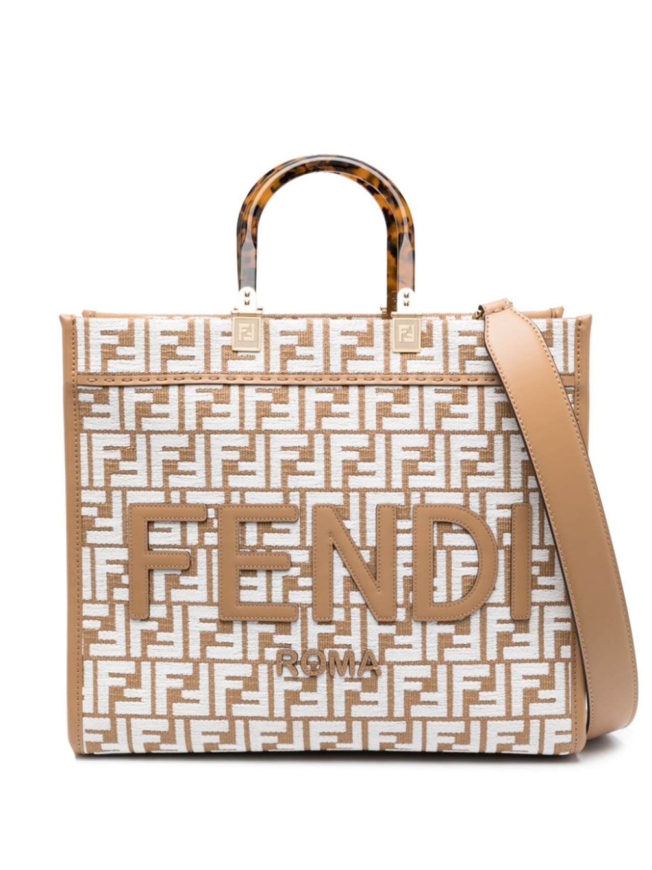 

Сумка-тоут FENDI Sunshine среднего размера, коричневый