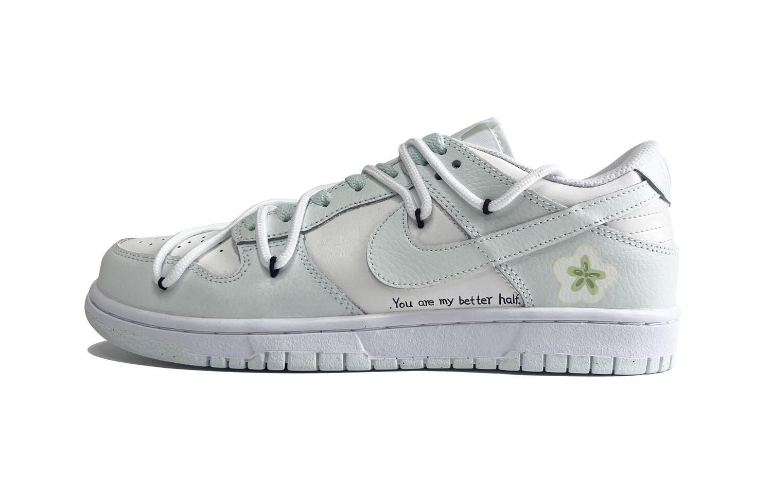 

Кроссовки Nike Dunk Skateboard Shoes Women's Low-Top White Green, Зеленый, Кроссовки Nike Dunk Skateboard Shoes Women's Low-Top White Green