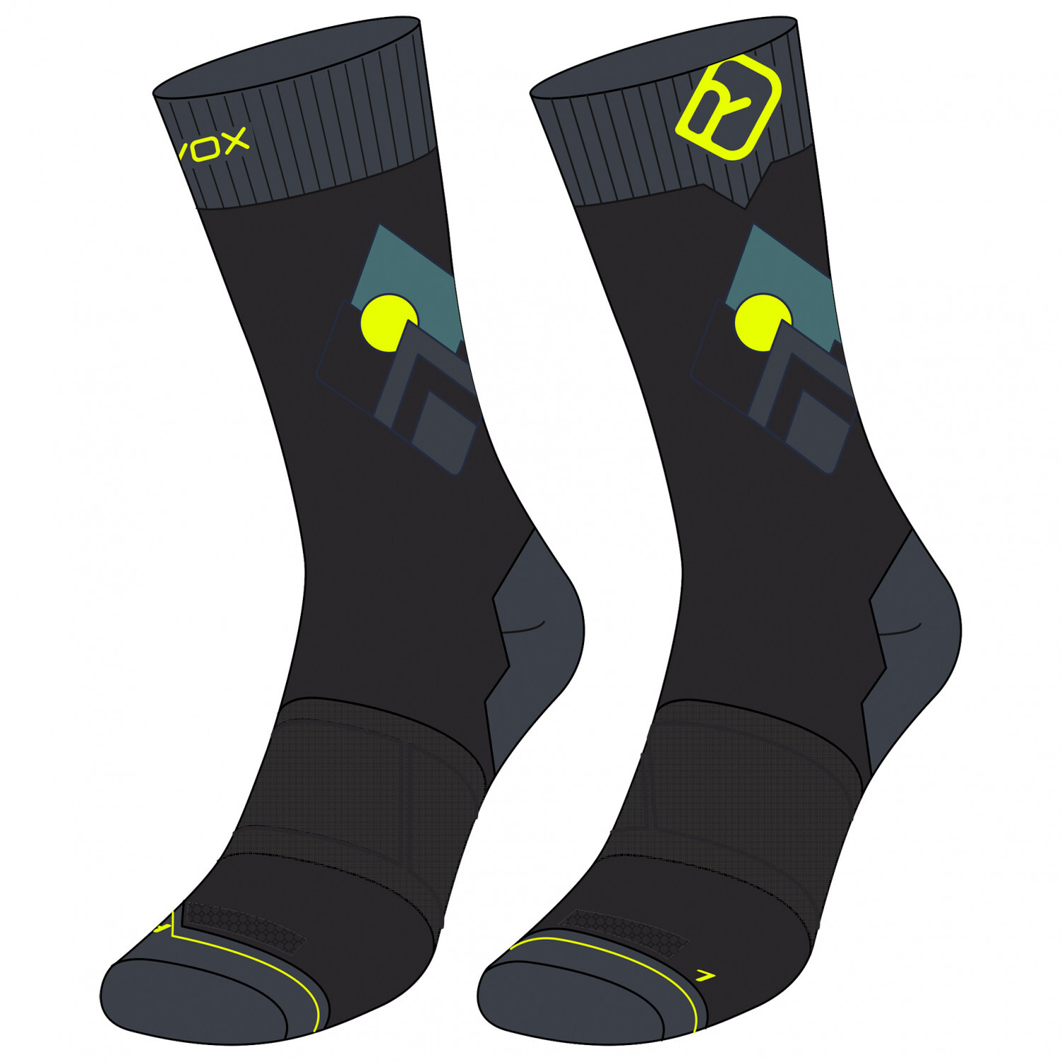 

Носки из мериноса Ortovox Alpine Light Comp Mid Socks, цвет Black Raven