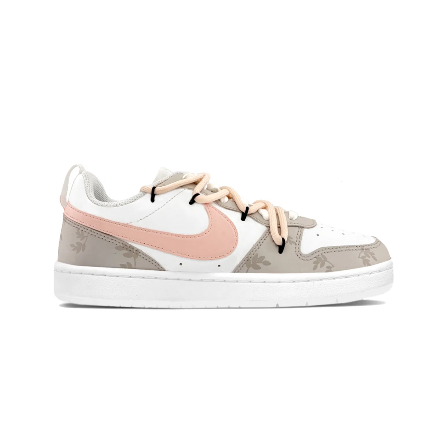 Детские кеды для скейтбординга Nike Court Borough Light Summer Peach Collection Brown Pink — фото 3
