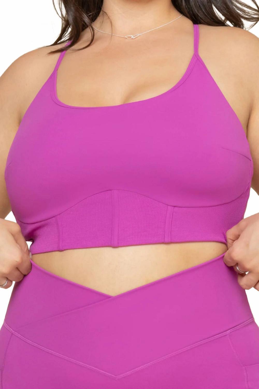 

Корсетный топ-бралетт плие в цвете королевская орхидея POPFLEX Active, Royal Orchid