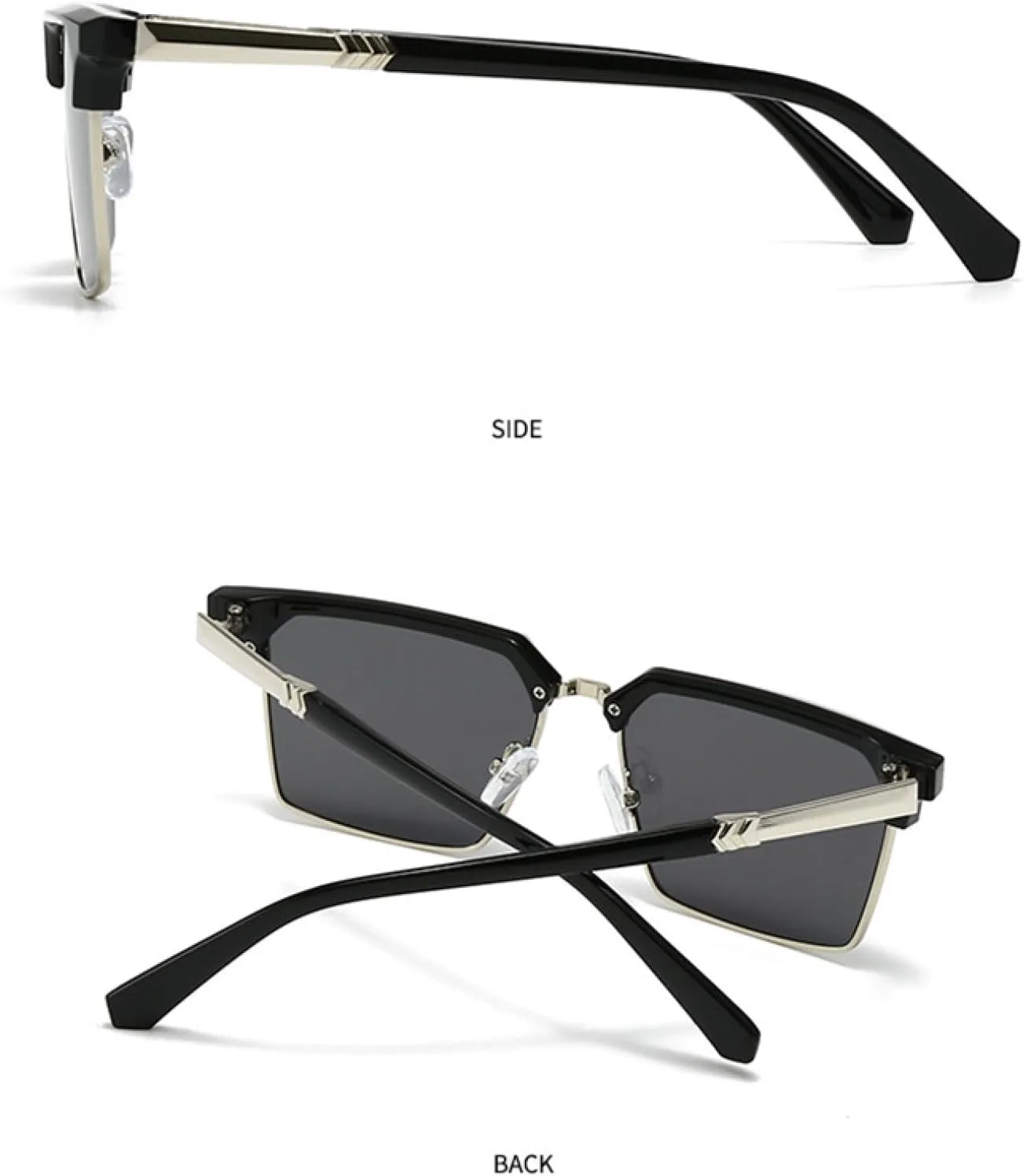 

Роскошные солнцезащитные очки в крупной оправе для женщин и мужчин, в популярном винтажном панк-стиле, для активного отдыха и вождения TVTBBVV, Black Gray